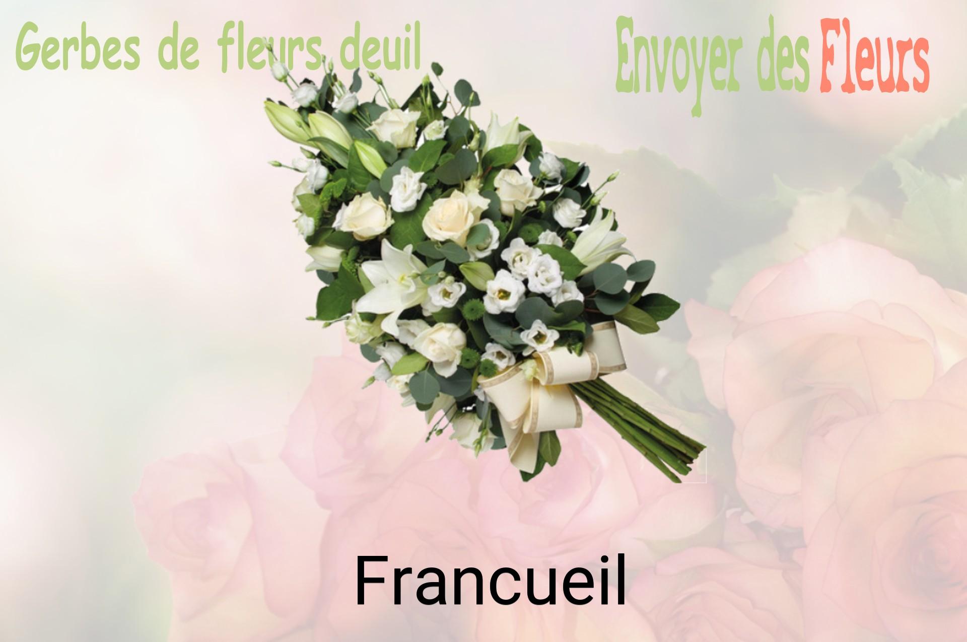 Gerbe de fleurs de deuil livrée à Francueil